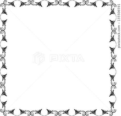 Vintage decorative vector frame in gothic style - elegant black vector frame on white background, EPS10, halloween, christmas. Vintage decorative vector frame in gothic style - elegant black vector frame on white background, EPS10, halloween, christmas. 135506591