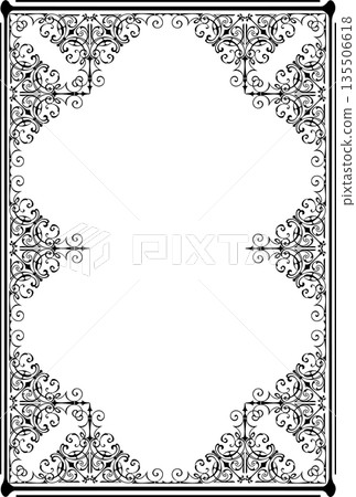Vintage decorative vector frame in gothic style - elegant black vector frame on white background, EPS10, halloween, christmas. Vintage decorative vector frame in gothic style - elegant black vector frame on white background, EPS10, halloween, christmas. 135506618