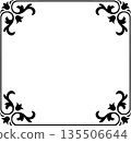 Vintage decorative vector frame in gothic style - elegant black vector frame on white background, EPS10, halloween, christmas. 135506644