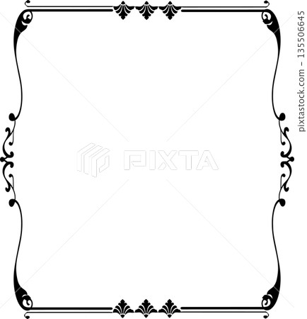 Vintage decorative vector frame in gothic style - elegant black vector frame on white background, EPS10, halloween, christmas. 135506645