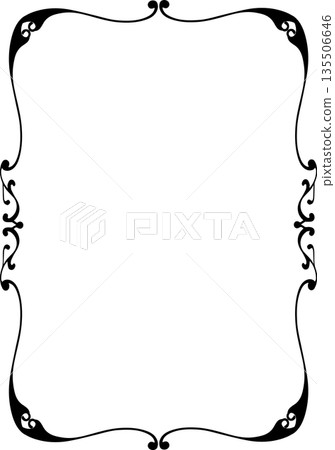 Vintage decorative vector frame in gothic style - elegant black vector frame on white background, EPS10, halloween, christmas. Vintage decorative vector frame in gothic style - elegant black vector frame on white background, EPS10, halloween, christmas. 135506646
