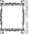 Vintage decorative vector frame in gothic style - elegant black vector frame on white background, EPS10, halloween, christmas. 135506649