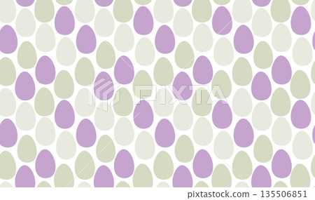 Seamless Easter egg background. hand drawn. Not AI, Vector illustration. 135506851