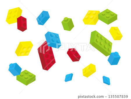 一組彩色方塊 135507839