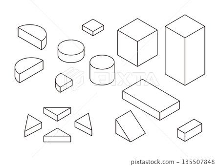 Isometric graphic material set Isometric graphic material set 135507848