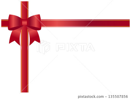 Red ribbon background material Red ribbon background material 135507856