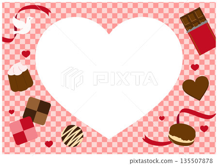 Pink Valentine's Day frame 135507878