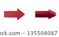 Red arrow 3D icon 135508087