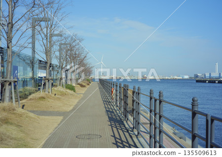 Yokohama Port Shinko Pier in winter Yokohama Port Shinko Pier in winter 135509613