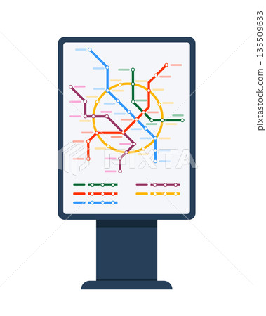 Metro transport city map Info board. Metro subway map. Transportation concept. Plan map station metro and underground railway metro scheme. Vector illustration Metro transport city map Info board. Metro subway map. Transportation concept. Plan map station metro and underground railway metro scheme. Vector illustration 135509633