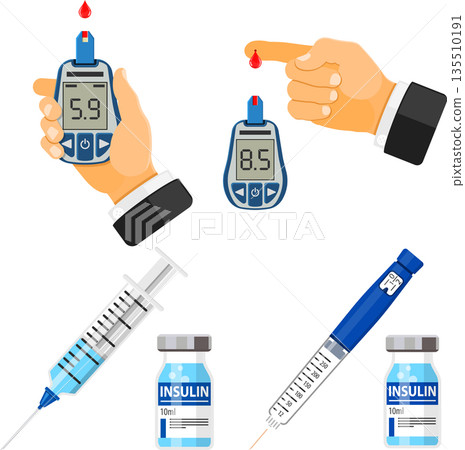 Diabetes Banners with Glucometer Syringe 135510191