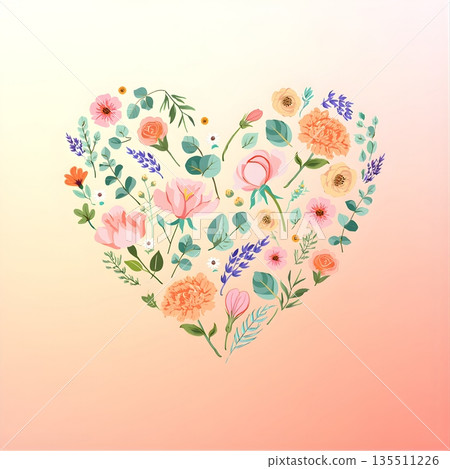 Floral Heart Harmony 135511226