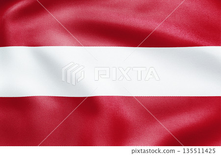 National flag of Austria displayed in high resolution with clean fabric texture suitable for design, wallpaper and educational use. 135511425