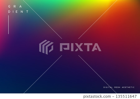 Abstract rainbow mesh gradient background 135511647