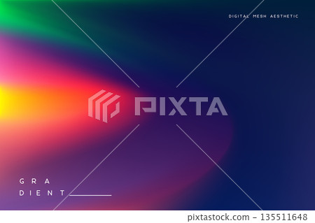 Abstract rainbow mesh gradient background 135511648