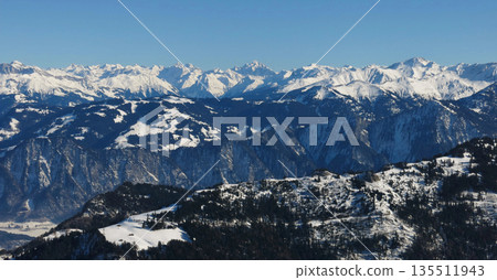 High mountains in Graubuenden Canton, view from Pizol, Switzerland High mountains in Graubuenden Canton, view from Pizol, Switzerland 135511943