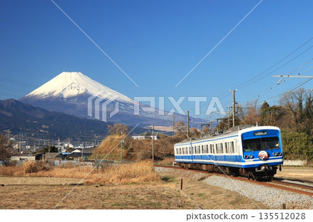 Izu Hakone Railway with Mount Fuji in the background 135512028