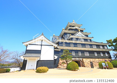 岡山縣岡山市岡山城風景 135512400