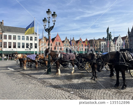 The Grote Markt in Bruges, Belgium The Grote Markt in Bruges, Belgium 135512896