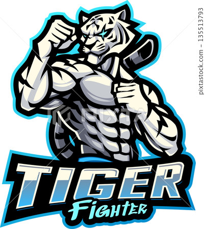 Tiger fighter esport mascot Tiger fighter esport mascot 135513793