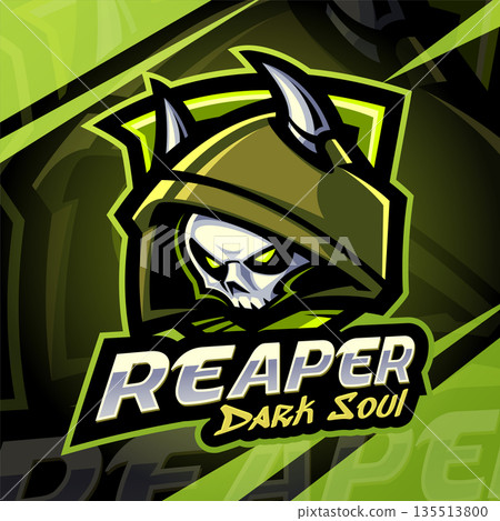 Reaper dark soul esport mascot logo design Reaper dark soul esport mascot logo design 135513800