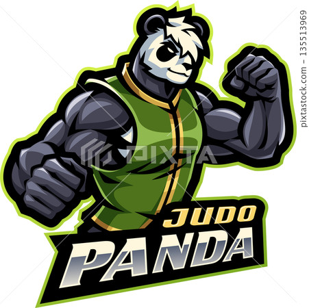 Judo Panda Esport Mascot Logo Design Judo Panda Esport Mascot Logo Design 135513969