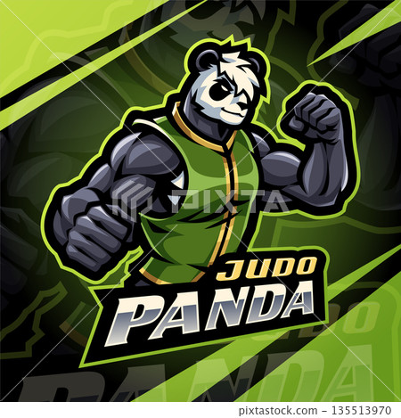Judo Panda Esport Mascot Logo Design Judo Panda Esport Mascot Logo Design 135513970