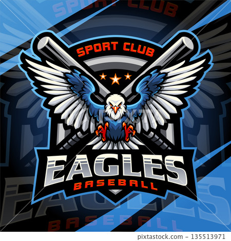 Eagles baseball esport mascot logo design Eagles baseball esport mascot logo design 135513971