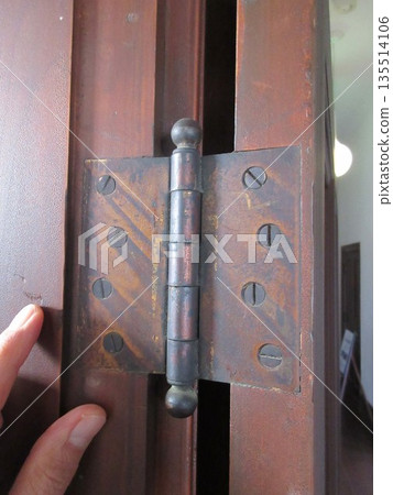 Retro, heavy hinges used in Taisho-era buildings Retro, heavy hinges used in Taisho-era buildings 135514106