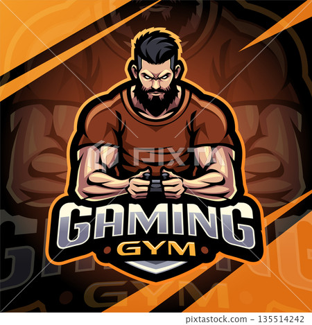 Gaming gym esport mascot logo design 135514242