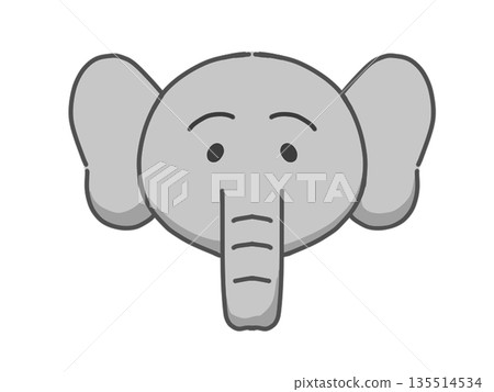 Elephant's front face Elephant's front face 135514534