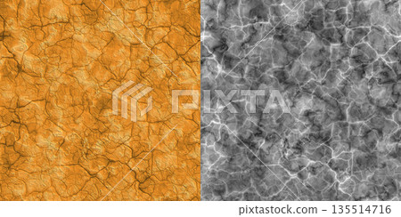 Dark natural cracked stone texture. Seamless pattern. Stone background via an alpha channel. 135514716