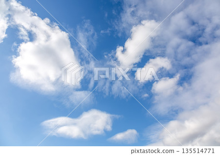 藍天上漂浮的雲 [背景資料] 135514771