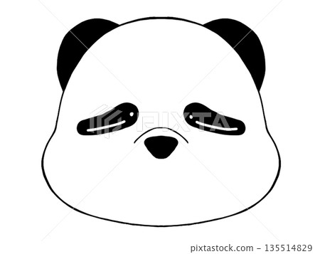 熊貓臉，閉著眼睛 135514829