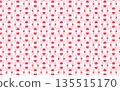 Cute heart and feather pattern 135515170