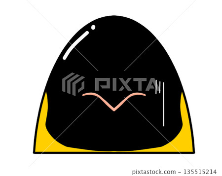 Shocked Emperor Penguin Face Illustration 135515214