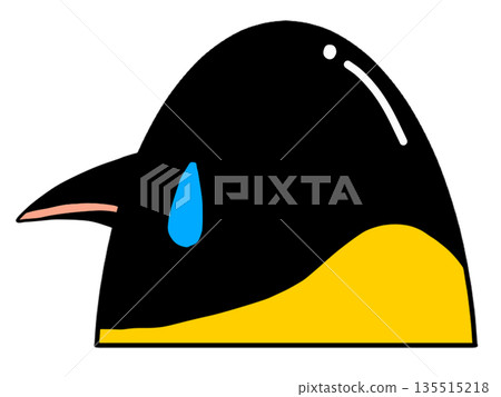 Crying Emperor Penguin Profile Illustration Crying Emperor Penguin Profile Illustration 135515218