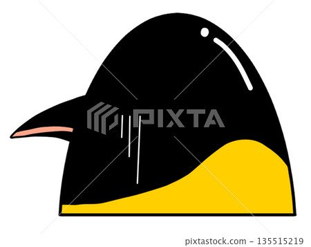Shocked Emperor Penguin Profile Illustration 135515219