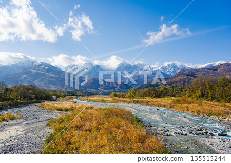 Autumn in the Northern Alps and Matsukawa 135515244