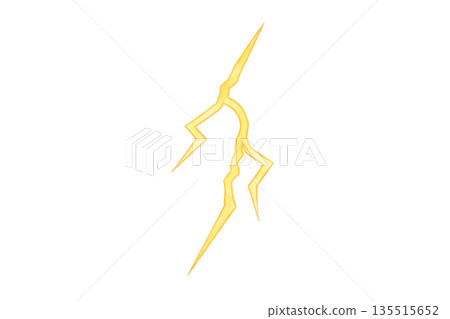 Watercolor style lightning bolt motif illustration 135515652