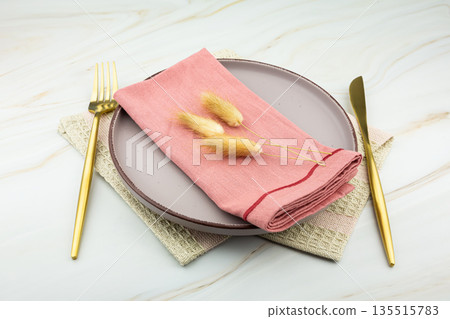 Plate with knife and fork Plate with knife and fork 135515783