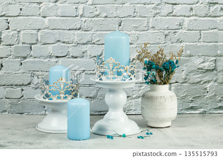 Blue candles Blue candles 135515793