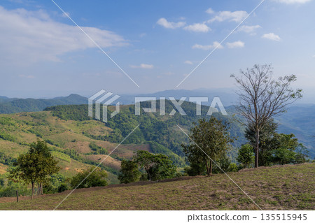 Landscape view of mountains at Chiang Mai Province North, Thailand. Landscape view of mountains at Chiang Mai Province North, Thailand. 135515945