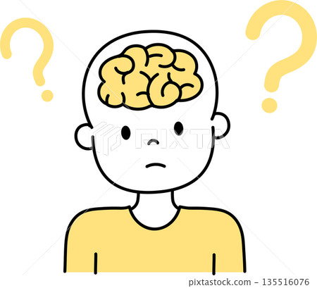 懷疑的大腦示意圖 135516076