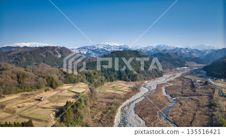 Scenery around the Hayatsuki River flowing through eastern Toyama Prefecture Scenery around the Hayatsuki River flowing through eastern Toyama Prefecture 135516421