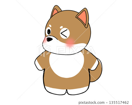眨眼的柴犬圖 眨眼的柴犬圖 135517462