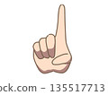 One finger hand illustration 135517713
