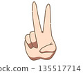 Two-finger hand illustration 135517714