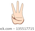Three finger hand illustration 135517715