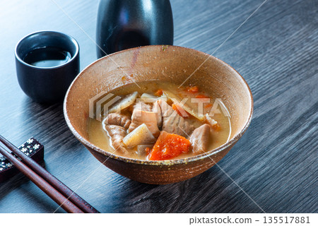 Stewed offal with miso flavor 135517881